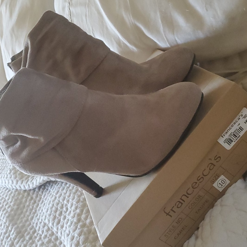 Ruched cuff booties